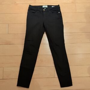 Frame Denim Women's Black Le Skinny de Jeanne Skinny Jeans, Size 26, Film Noir